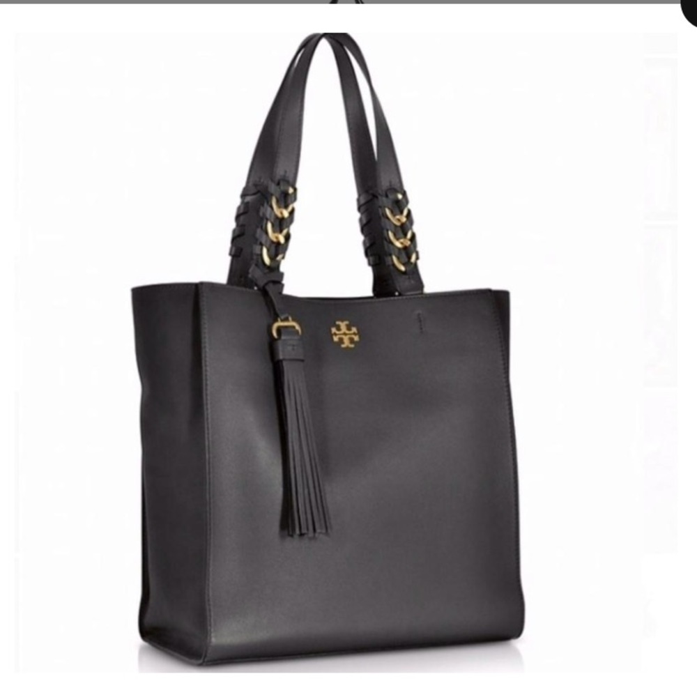 Tory Burch Black Leather Large Carter NS Tote